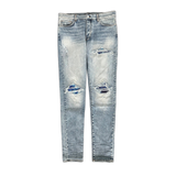 Amiri Stone Indigo Tie-Dye Patch MX1 Jeans