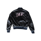 Dior Alex Fonton Black & Pink Logo Bomber Jacket