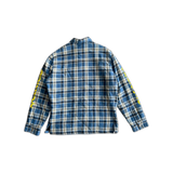 Chrome Hearts Blue & Yellow Script Padded Flannel Jacket