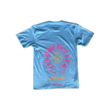 Chrome Hearts Blue Miami Art Basel Horseshoe Logo T-Shirt