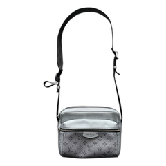 Louis Vuitton Gunmetal Silver Taigarama Outdoor Messenger Bag