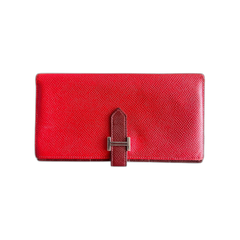 Hermes Red Epsom Bearn Wallet