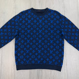 Louis Vuitton Men’s Blue Monogram Jacquard Crewneck Jumper - Small - Morely TrendsLouis Vuitton Type here:)