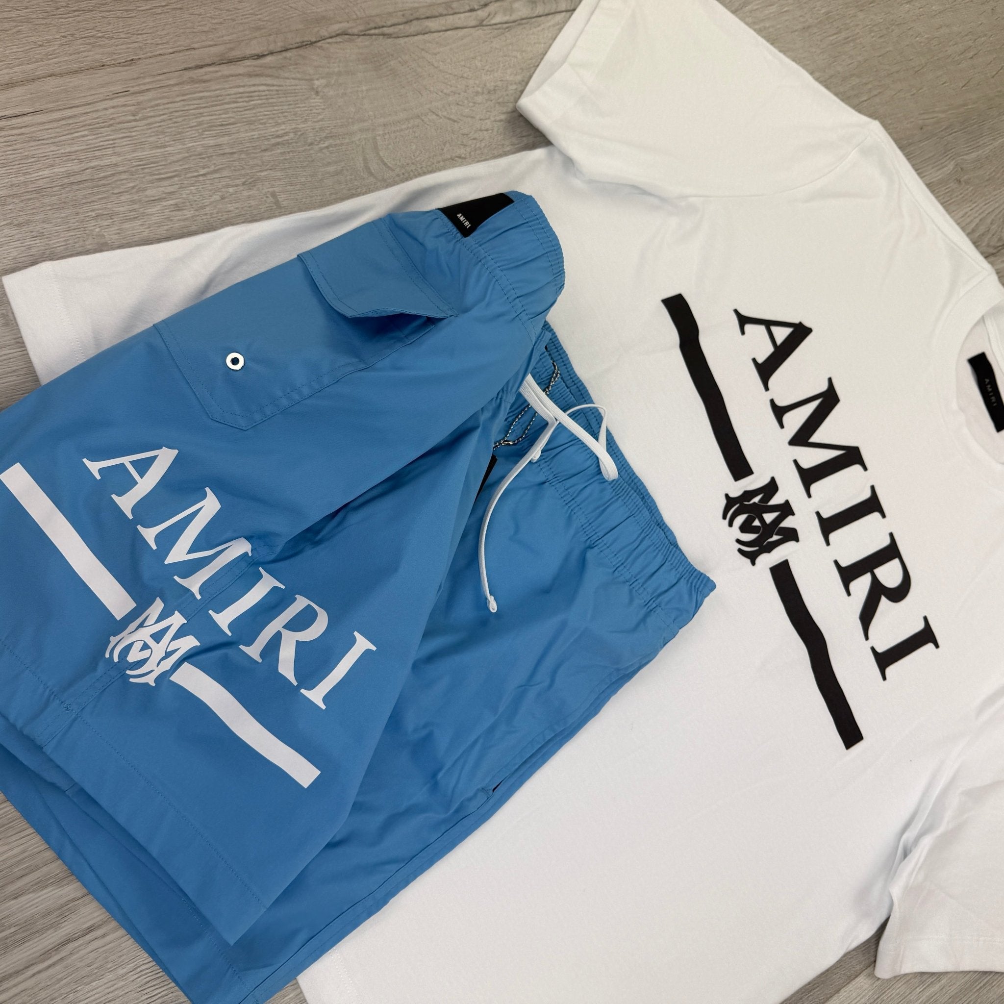 Amiri Men’s White T-shirt & Swim Shorts Set - Morely TrendsAmiri Type here:)