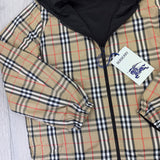 Burberry Men’s Vintage Check Reversible Windbreaker Jacket - Large