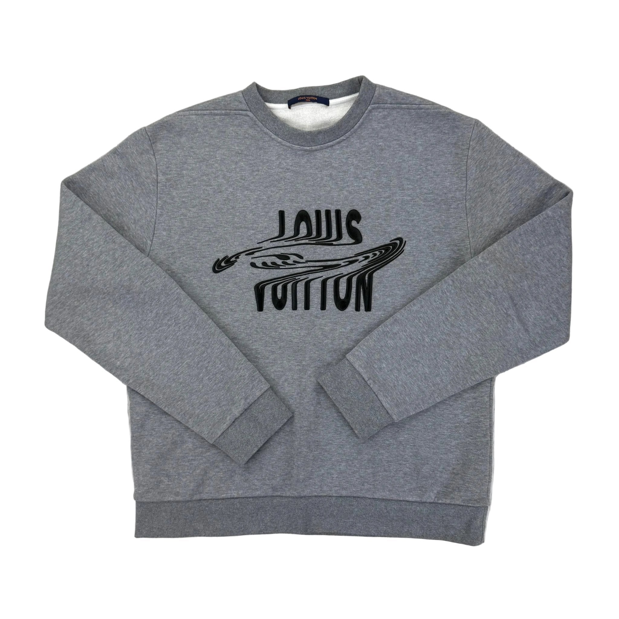 Louis Vuitton Men’s Grey Crewneck Embroidered Jumper - Medium - Morely TrendsLouis Vuitton Type here:)