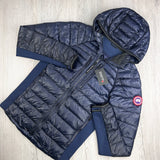 Canada Goose Men’s Navy Zip-up Hybridge Down Jacket