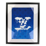 DESIGNER INSPIRED WALL ART - LV DRIPPY CLOUD