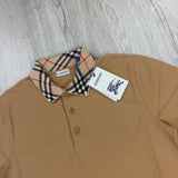 Burberry Men’s Beige Cody Check Polo Shirt