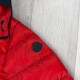 Moncler Men’s Provins Red Zip-up Down Jacket - Size 5