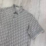 Dior Oblique Men’s Button-up Short Sleeve Silk Shirt - 38 (Fit Small/Medium)