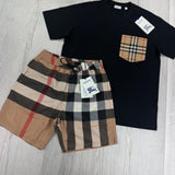 Burberry Men’s Black T-shirt & Shorts Set - Morely TrendsBurberry Type here:)