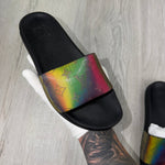 Louis Vuitton Multicolor Iridescent Monogram Rubber Waterfront Sliders - Uk 6 (Fit 7) - Morely TrendsLouis Vuitton Type here:)