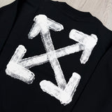 Off White Men’s Black Crewneck Jumper - Oversized Fit
