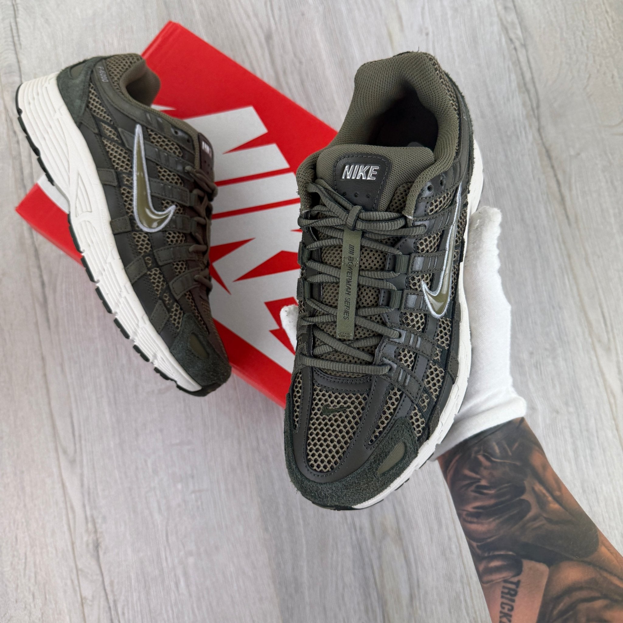 Nike P-6000 Men’s Khaki Green Trainers - Morely TrendsNike Type here:)