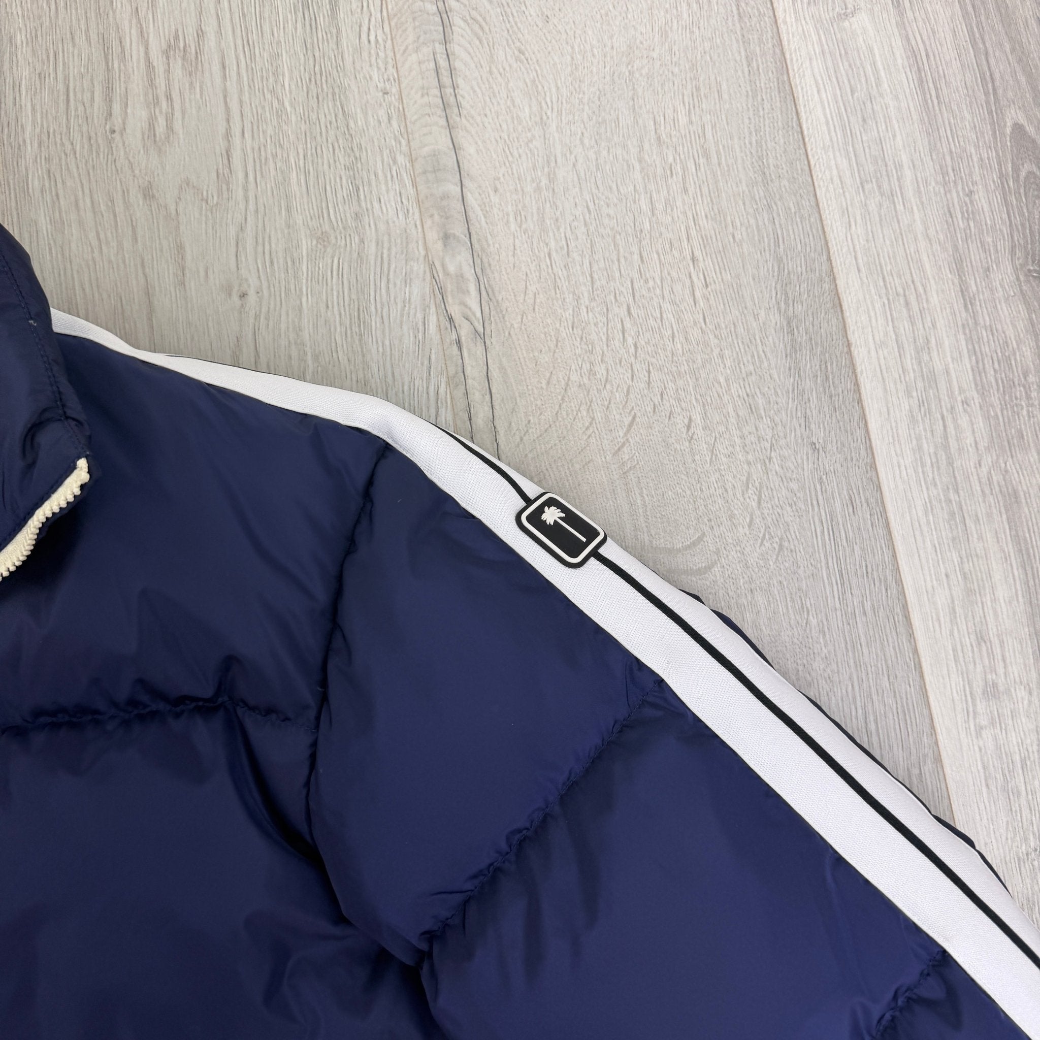 Palm Angels Men’s Navy Track Down Puffer Jacket - Small - Morely TrendsPalm Angels Type here:)