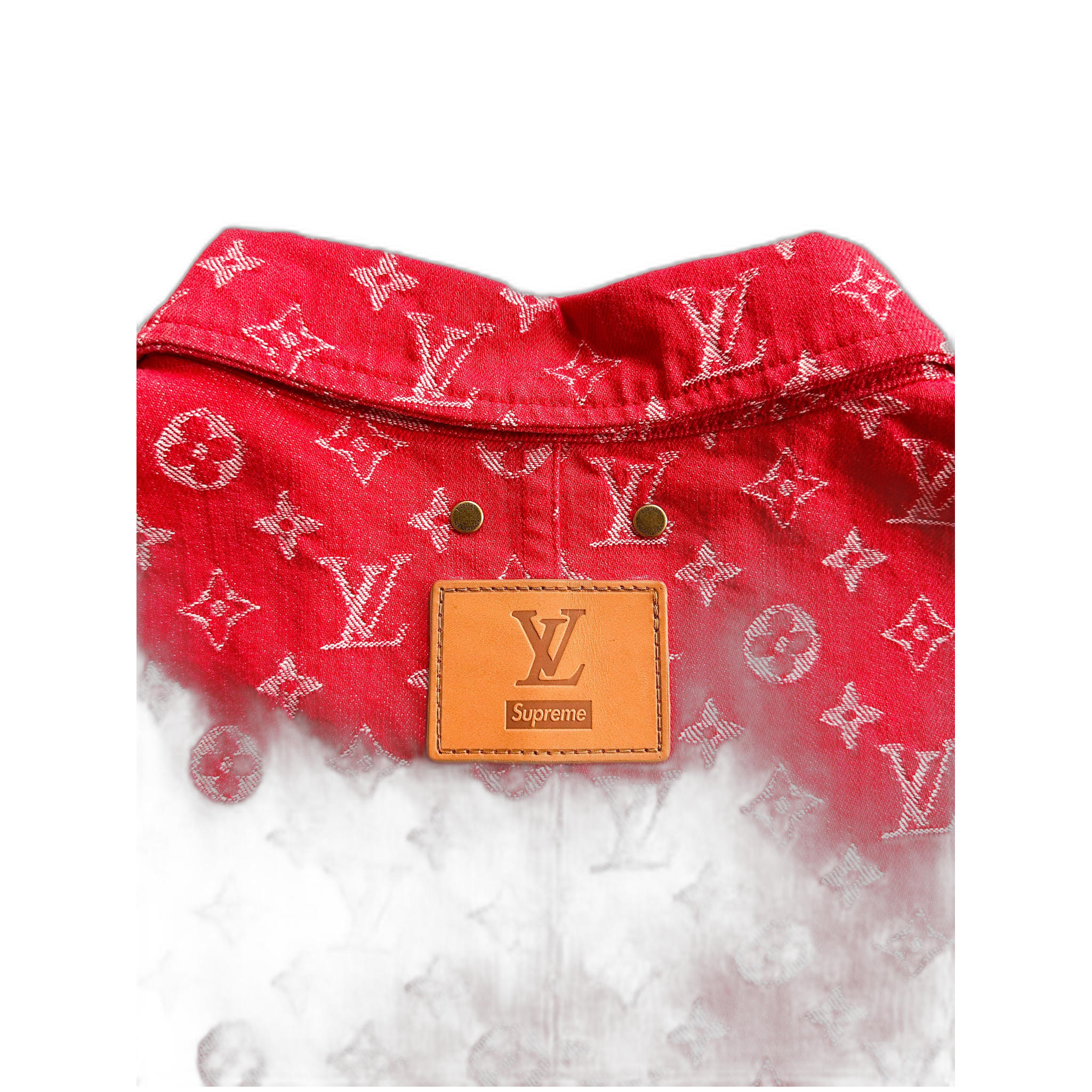 Louis Vuitton Supreme Red Monogram Chore Jacket 1/1 - Morely TrendsLouis Vuitton Type here:)