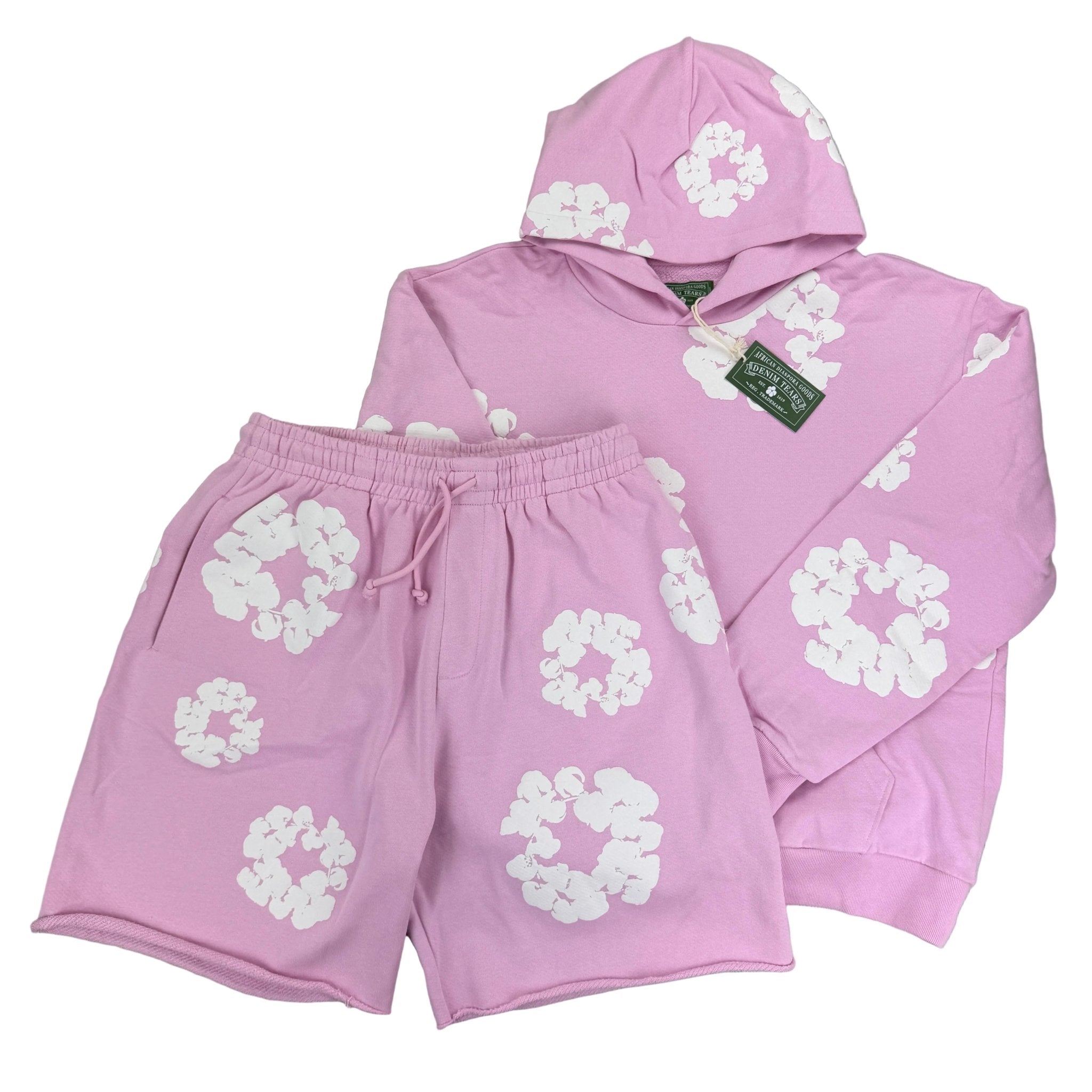 Denim Tears Men’s Pink Hoodie & Shorts Set - Morely TrendsDenim Tears Type here:)