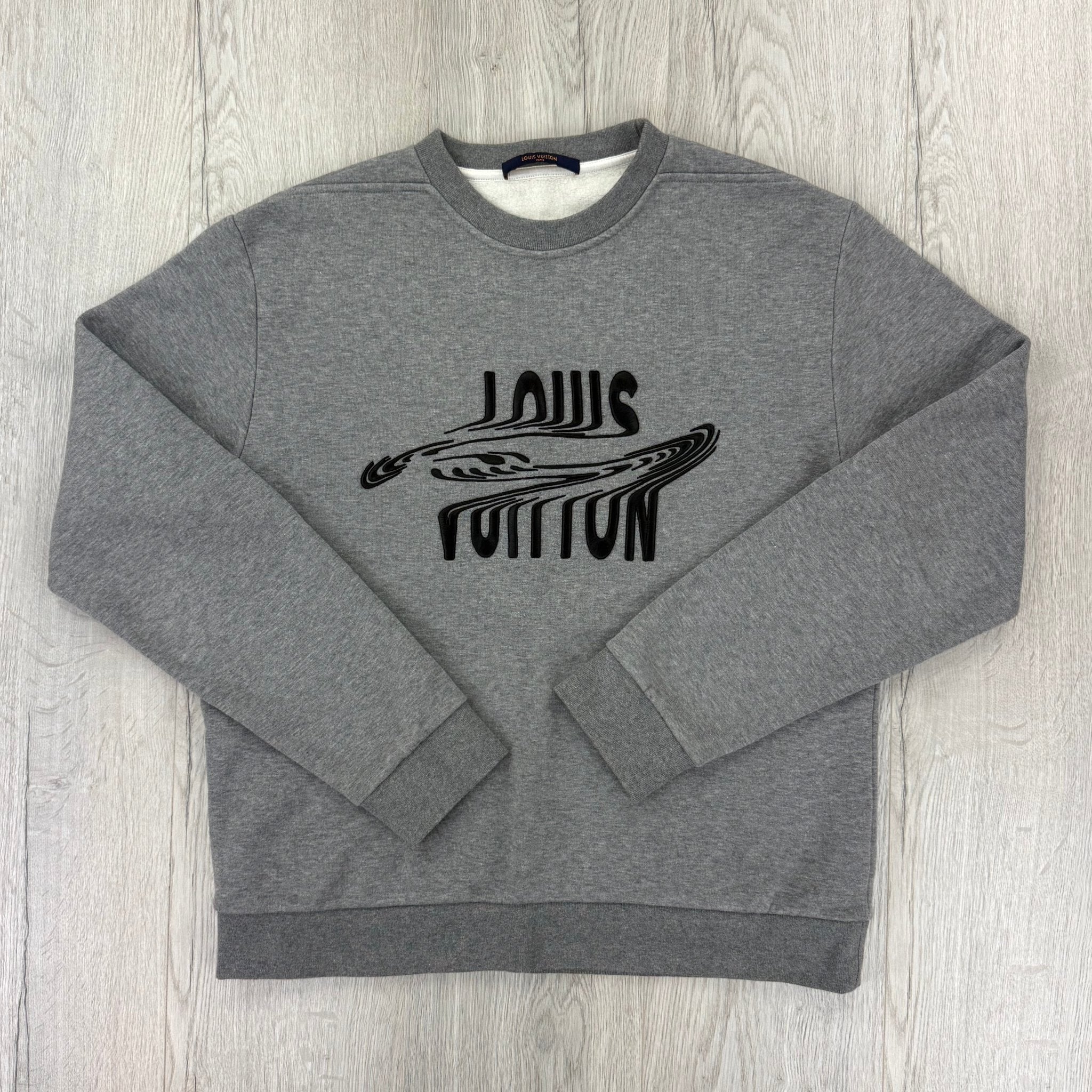 Louis Vuitton Men’s Grey Crewneck Embroidered Jumper - Medium - Morely TrendsLouis Vuitton Type here:)