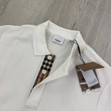 Burberry Men’s White Polo Shirt - Medium