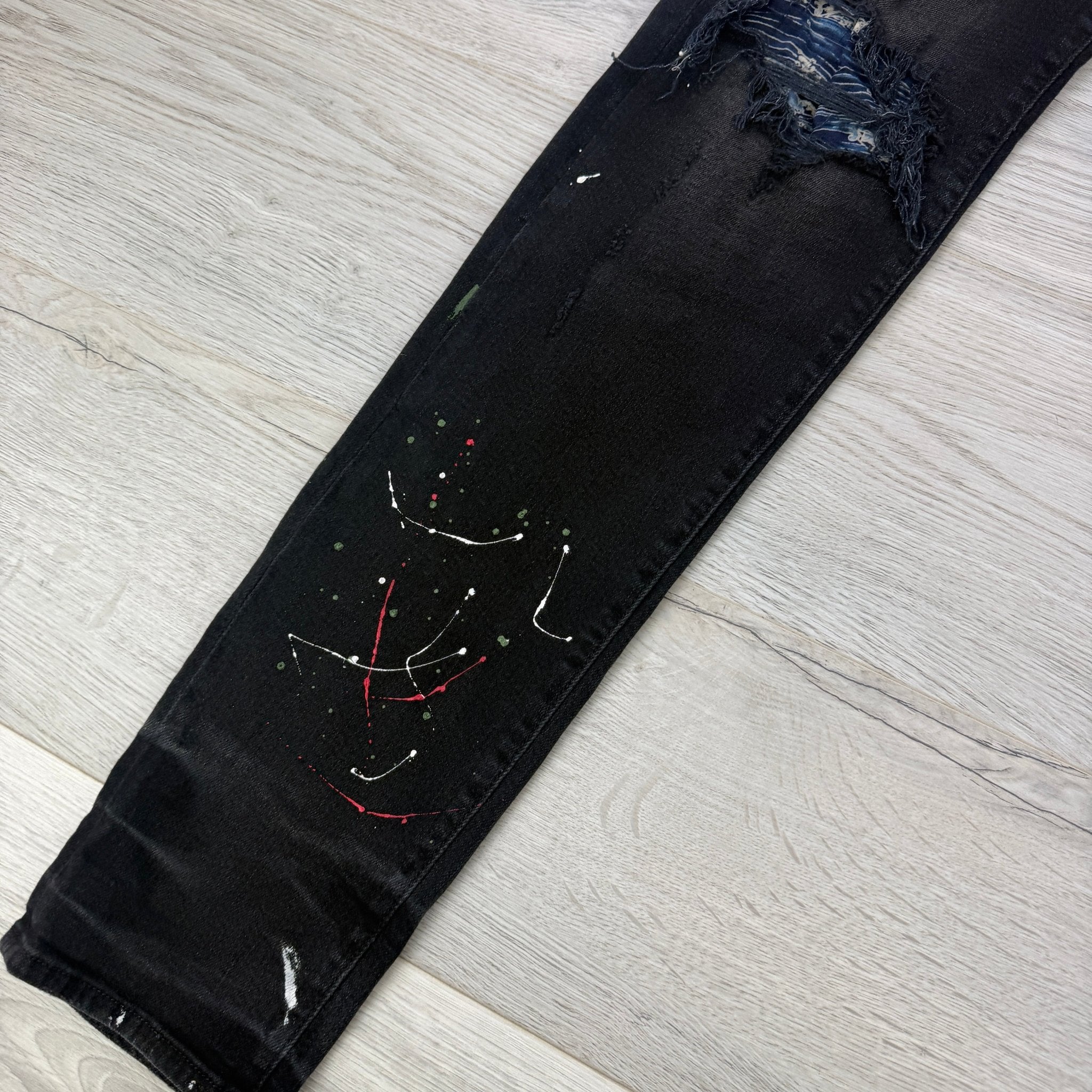 Amiri Men’s MX1 Aged Black Distressed Jeans - Uk 34 - Morely TrendsAmiri Type here:)