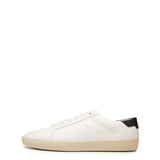 Saint Laurent Embroidered Sneakers In Canvas And Smooth Leather Mens