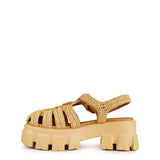 Prada Monolith Raffia Sandals