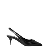 Prada Brushed Leather Slingback Pumps
