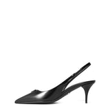 Prada Brushed Leather Slingback Pumps