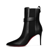 Christian Louboutin Cl Chelsea 85mm Leather Ankle Boots