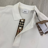 Burberry Men’s White Polo Shirt - Medium