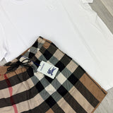 Burberry Men’s White T-shirt & Shorts Set - XL