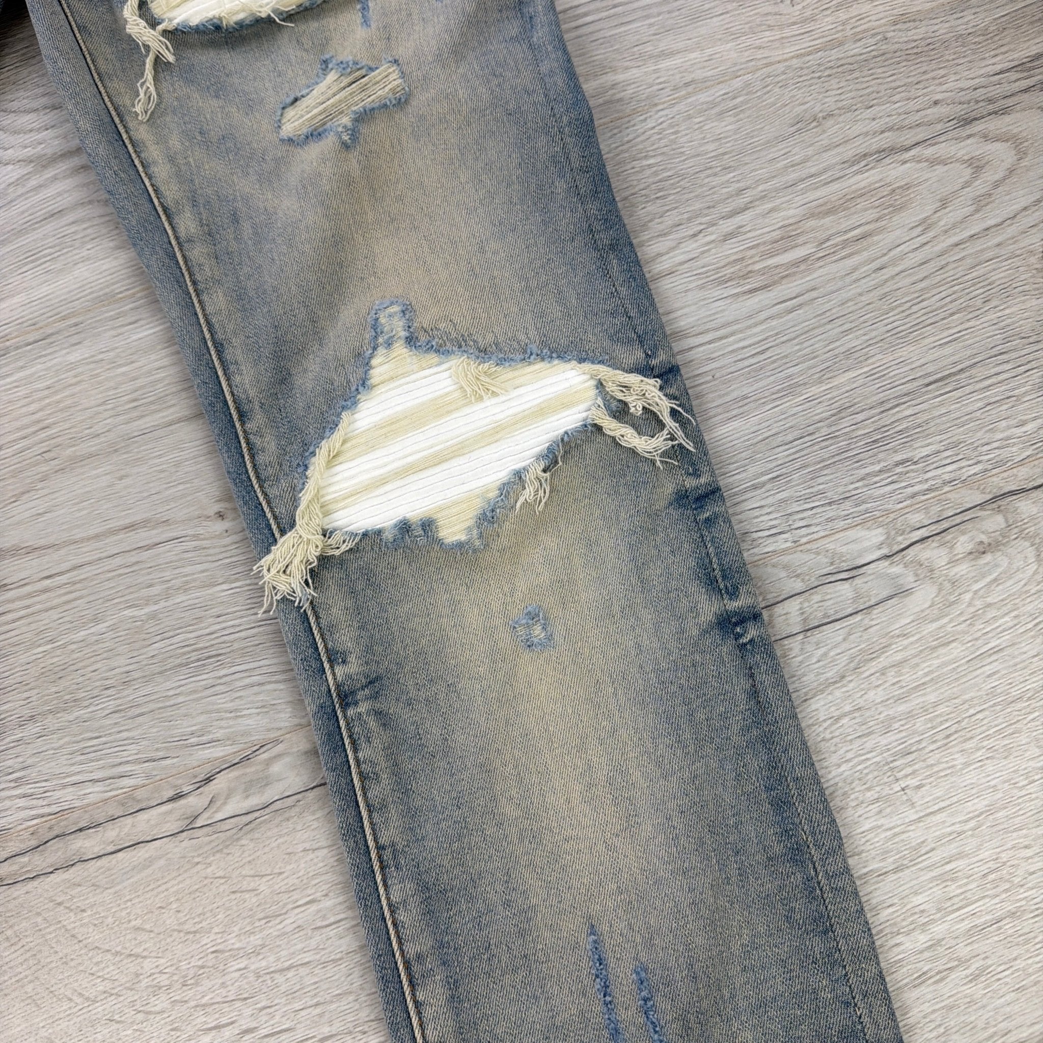 Amiri Men’s Blue MX1 Distressed Ripped Jeans - Uk 30 - Morely TrendsAmiri Type here:)