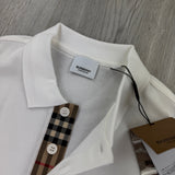 Burberry Men’s White Polo Shirt - Medium
