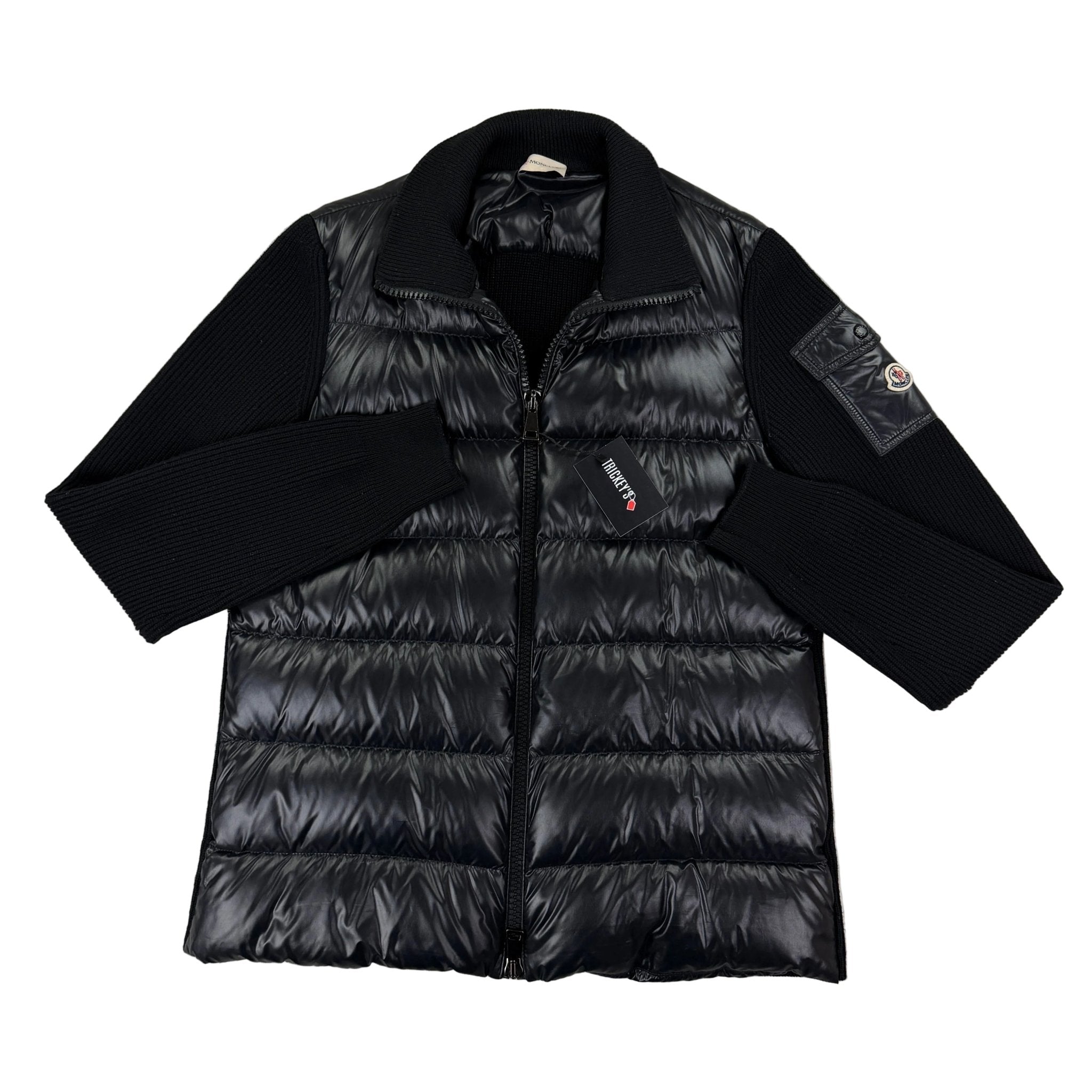 Moncler Men’s Black Zip-up Tricot Cardigan - Large - Morely TrendsMoncler Type here:)