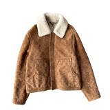 Louis Vuitton Brown Monogram Shearling Jacket