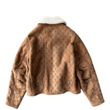 Louis Vuitton Brown Monogram Shearling Jacket