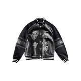 Louis Vuitton Black Leather Varsity Jacket