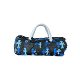 Chrome Hearts Black & Blue Leather Cross Patch Duffel Bag