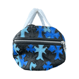 Chrome Hearts Black & Blue Leather Cross Patch Duffel Bag