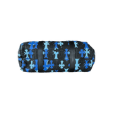 Chrome Hearts Black & Blue Leather Cross Patch Duffel Bag