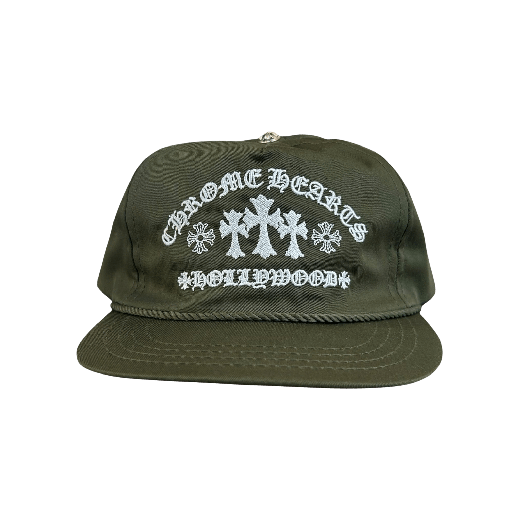 Chrome Hearts Olive & White Triple Cross Embroidered Hat - Morely TrendsChrome Hearts Type here:)