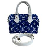 Louis Vuitton Blue & White Tennis Monogram Speedy 20 - Morely TrendsLouis Vuitton Type here:)