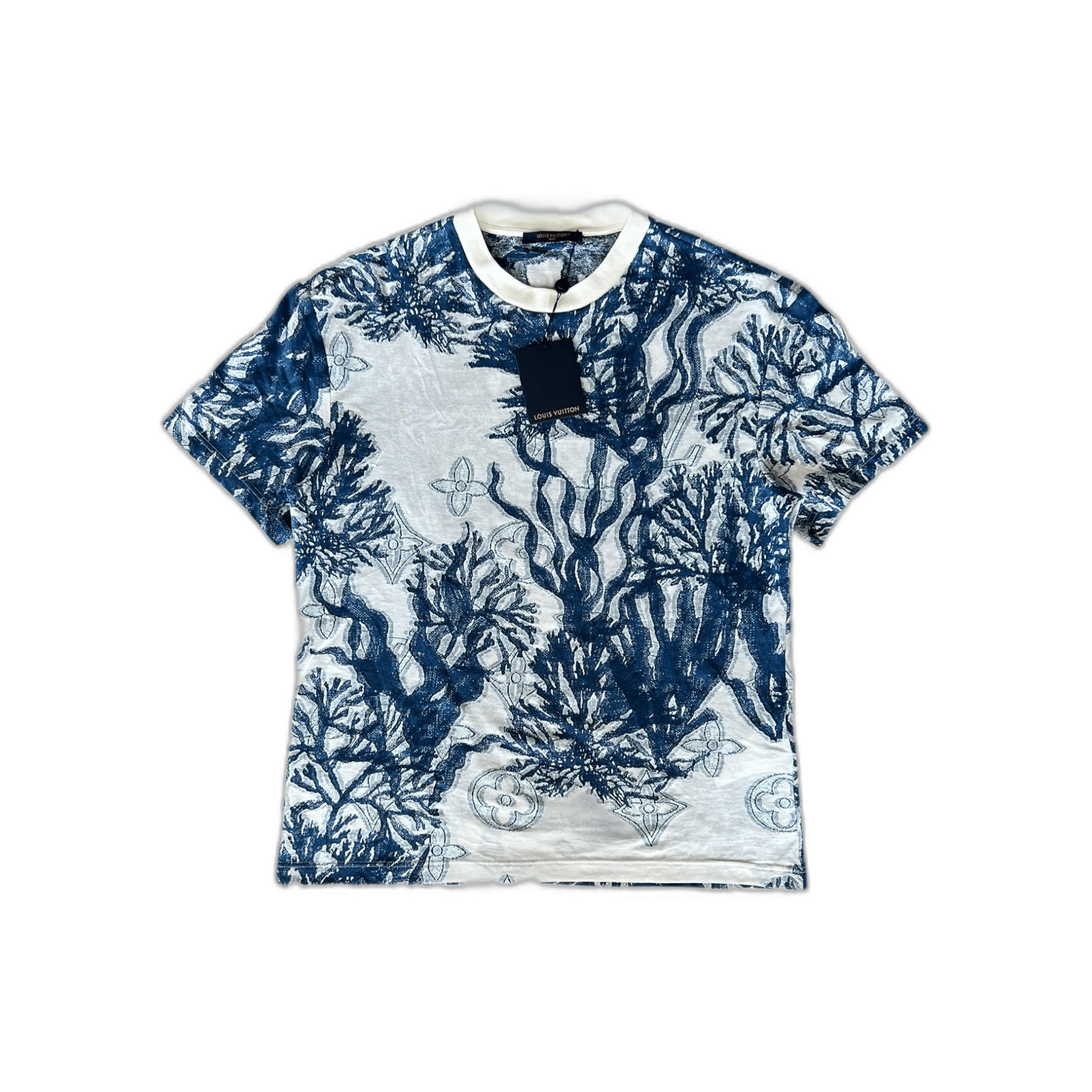 Louis Vuitton Blue & White Aquagarden Monogram T-Shirt - Morely TrendsLouis Vuitton Type here:)