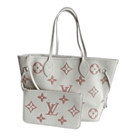 Louis Vuitton Cream & Rose Monogram Empreinte Neverfull MM - Morely TrendsLouis Vuitton Type here:)