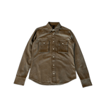 Chrome Hearts Olive & Black Leather Fleur Patch Button Up Shirt - Morely TrendsChrome Hearts Type here:)