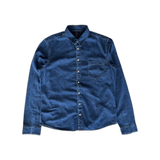 Chrome Hearts Blue Cross Patch Denim Button Up Shirt - Morely TrendsChrome Hearts Type here:)