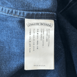 Chrome Hearts Blue Cross Patch Denim Button Up Shirt - Morely TrendsChrome Hearts Type here:)