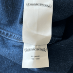 Chrome Hearts Blue Cross Patch Denim Button Up Shirt - Morely TrendsChrome Hearts Type here:)