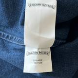 Chrome Hearts Blue Cross Patch Denim Button Up Shirt - Morely TrendsChrome Hearts Type here:)